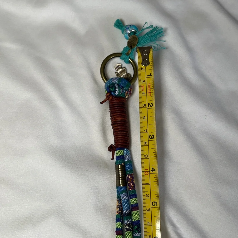 Colorful Woven Dog Collar with Charms - Picture 9 of 10